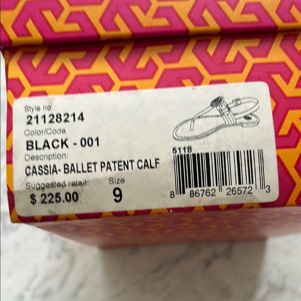 Tory Burch Black and Gold Sandals - Picture 3 of 4